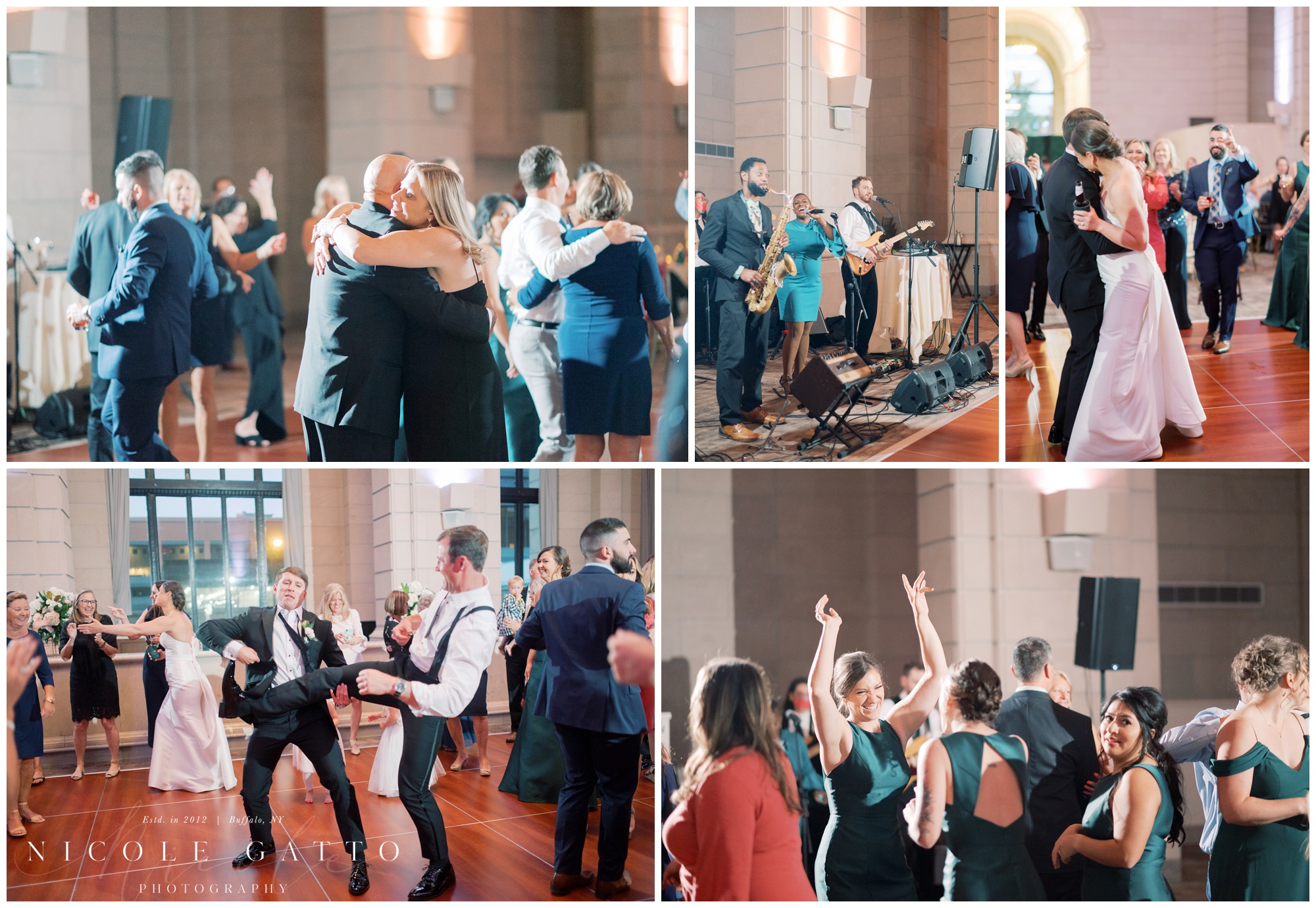 images of guests dancing at the admrial room